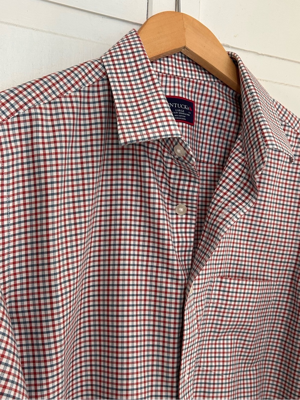 UNTUCKit Men’s Size L Tall Slim Fit Long Sleeve Button Down Check Shirt - Picture 6 of 12